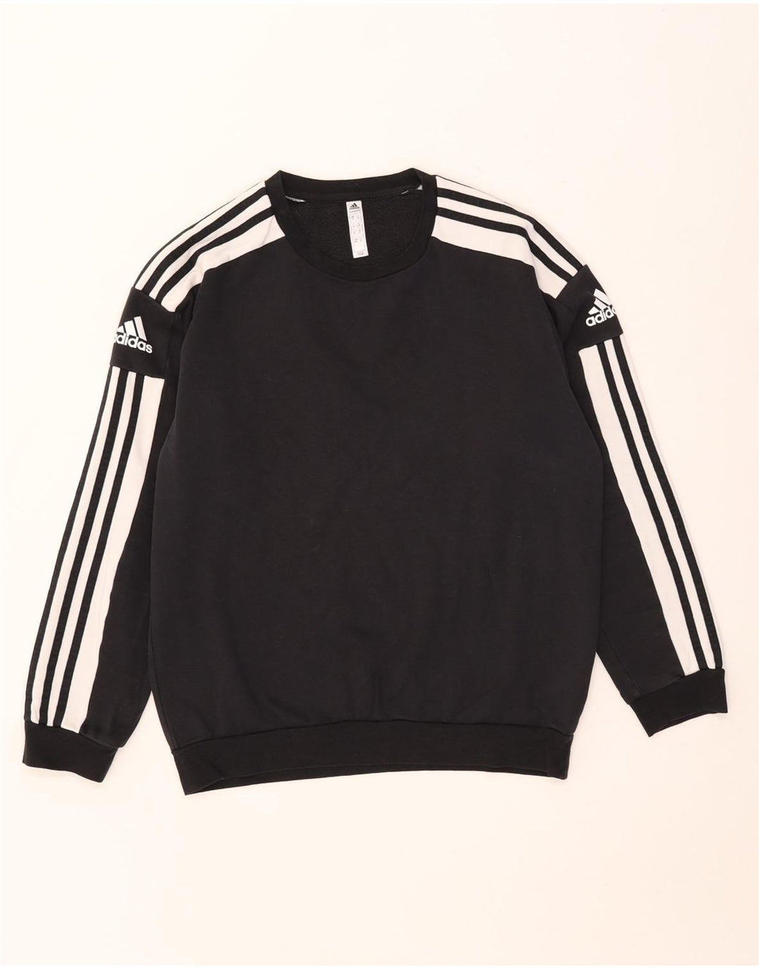 Adidas Herre grafisk sweatshirt Jumper Medium Sort Colourblock Bomuld