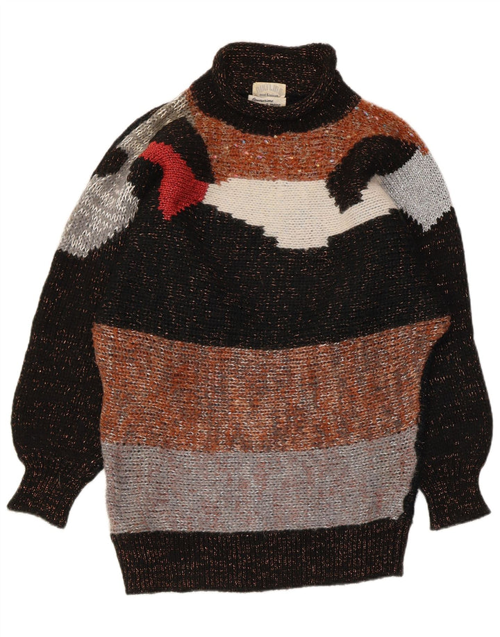 Niki Line Dame Roll Neck Jumper Sweater UK 16 Large Multicolor