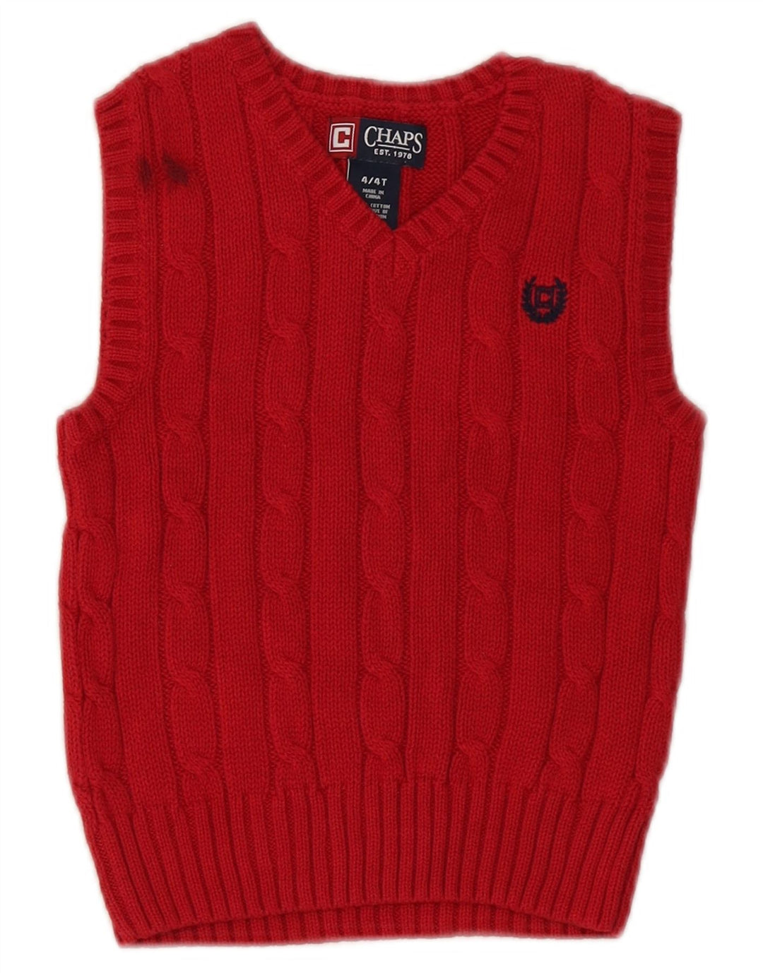 Chaps Boys Vest Tank Top 3-4 År Rød Bomuld