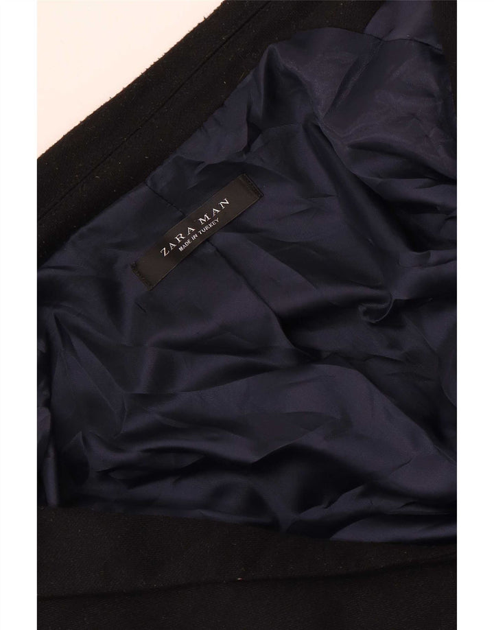 Zara Herre 2 Button Blazer Jacket UK 36 Small Black