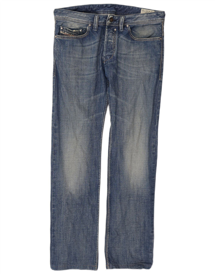 Diesel Herre Straight Jeans W32 L32 Blå Bomuld