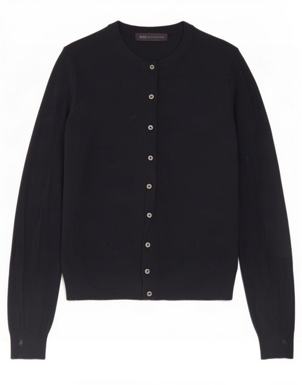 Marks & Spencer Womens Cardigan Sweater UK 12 Medium Navy Blue Viscose