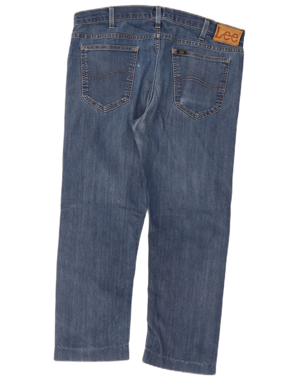Lee Womens Cropped Jeans W36 L26 Blue Cotton
