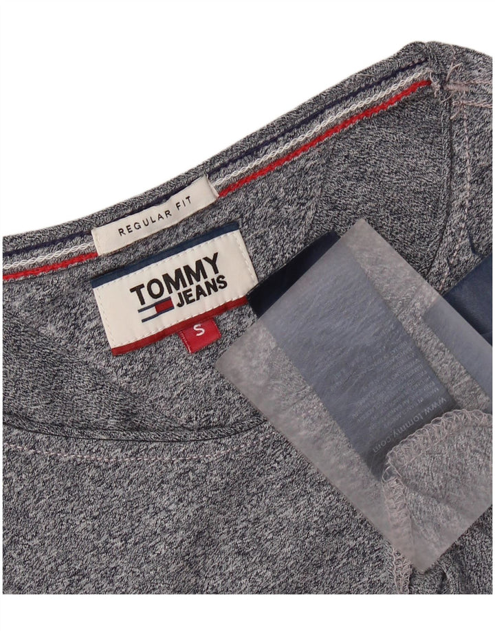 Tommy Hilfiger Herre Regular Fit T-shirt Top Small Navyblå Flecked Bomuld