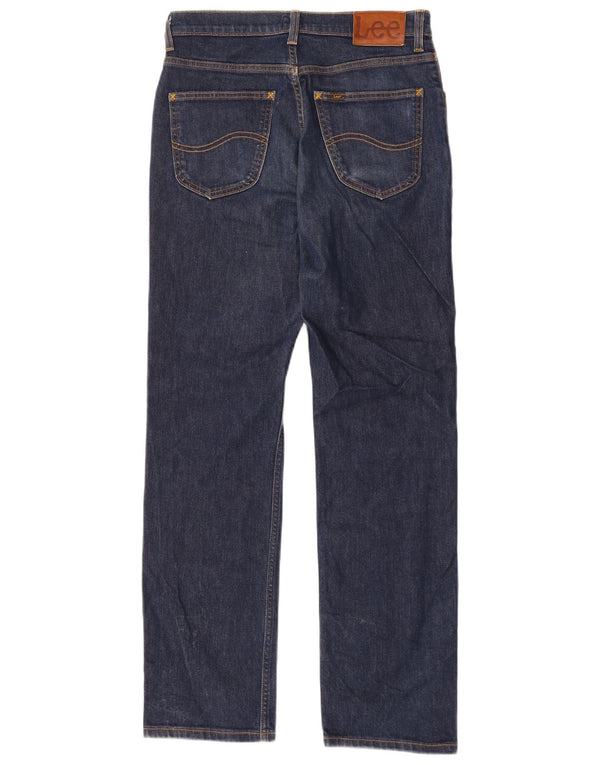 Lee Mens Brooklyn Straight Jeans W30 L32 Blå Bomuld