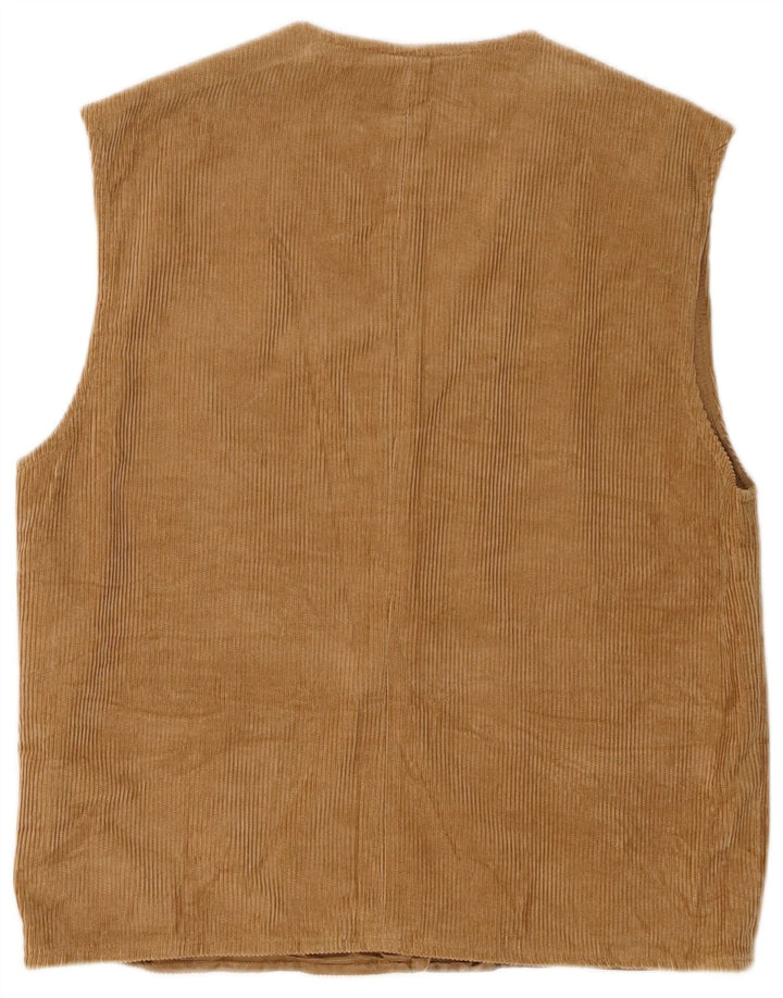 Belfe Womens Corduroy Gilet IT 48 XL Brun Rayon