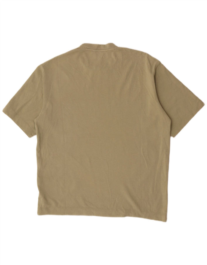 Zara Herre T-Shirt Top Lille Khaki Bomuld