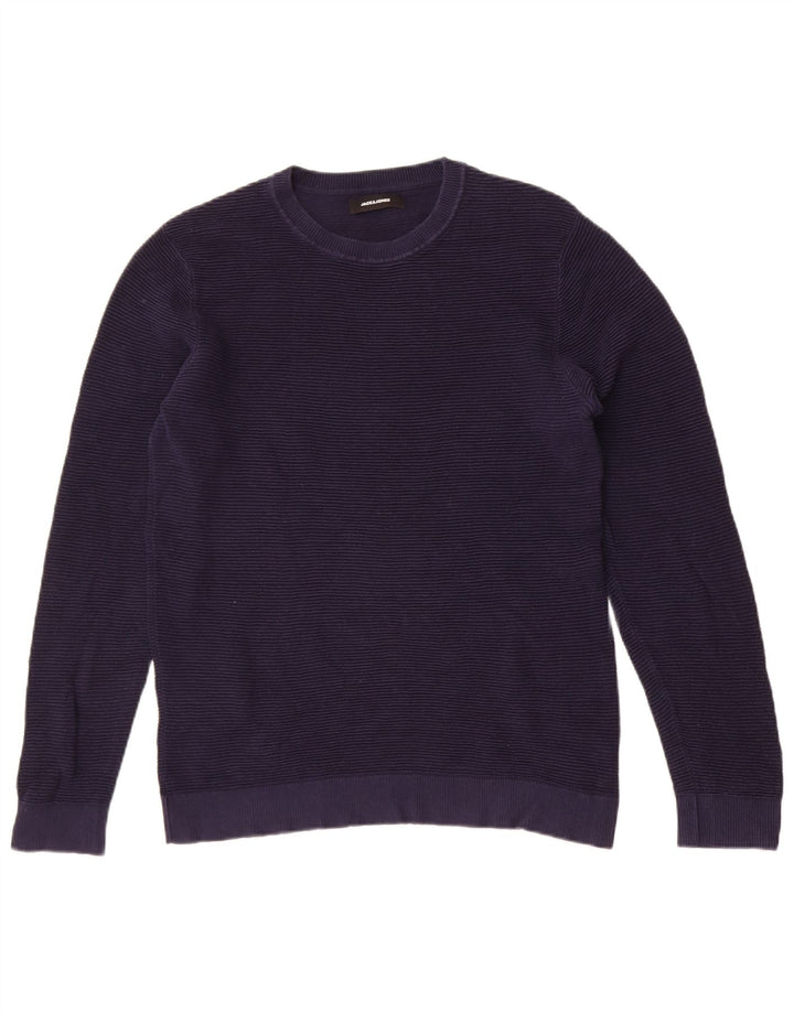 Jack & Jones Herre sweater med rund hals, stor marineblå bomuld