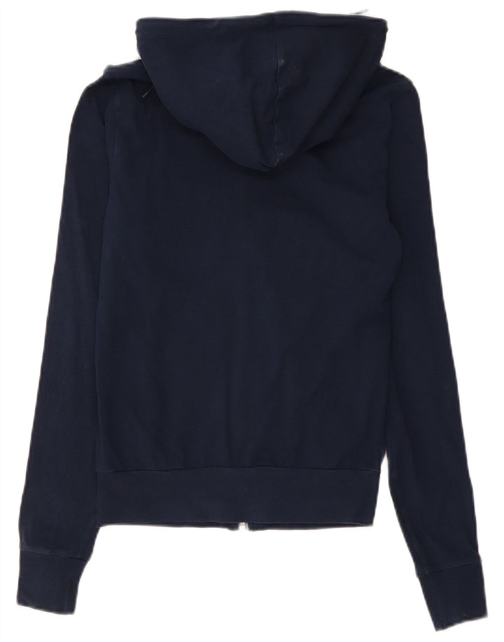 Nike hættetrøje til kvinder med lynlås UK 10 Small Navy Blue Colourblock