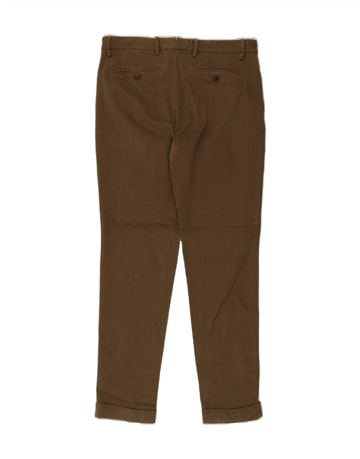 MASSIMO DUTTI Womens Slim Chino Trousers EU 42 Large W32 L30 Brown Vintage Massimo Dutti and Second-Hand Massimo Dutti from Messina Hembry 
