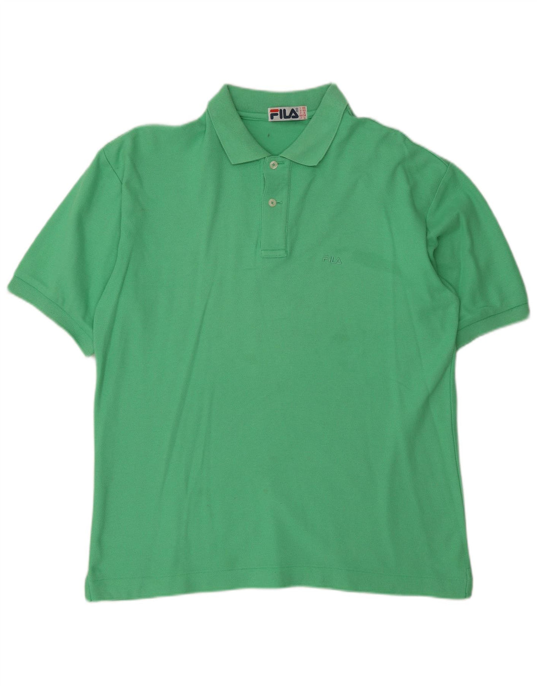 Fila Herre Polo Shirt IT 48 Medium Grøn Bomuld