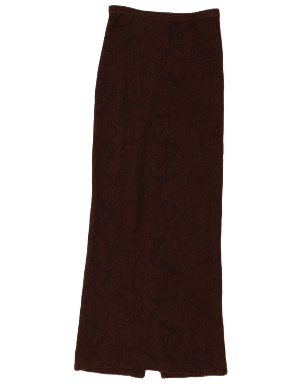 DOLCE & GABBANA strikket maxi-nederdel til kvinder W26 Small Brown Floral