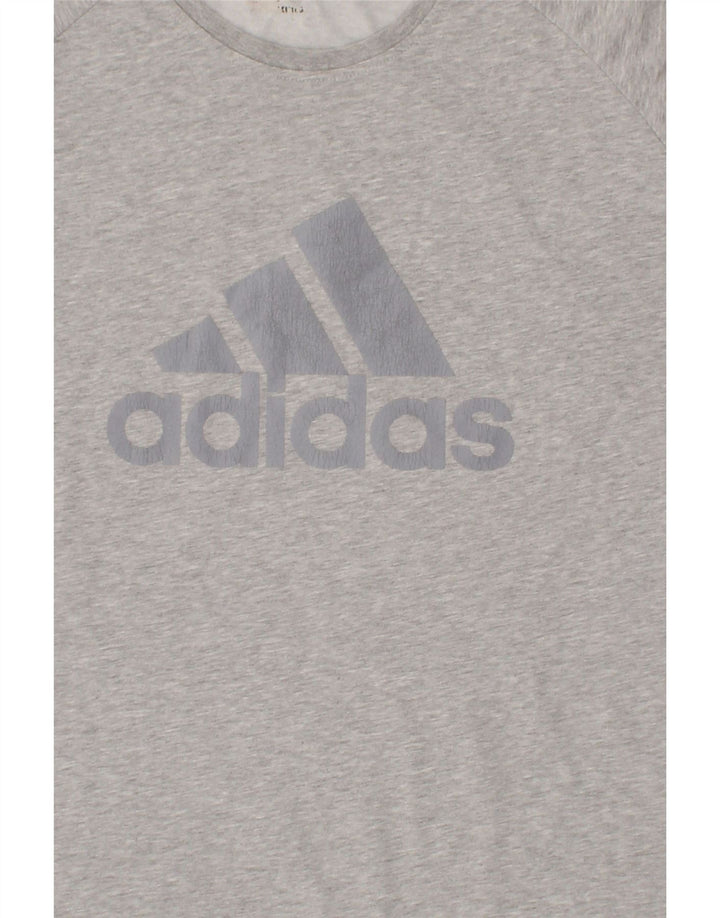 ADIDAS Mens Graphic T-Shirt Top Medium Grey Cotton Vintage Adidas and Second-Hand Adidas from Messina Hembry 