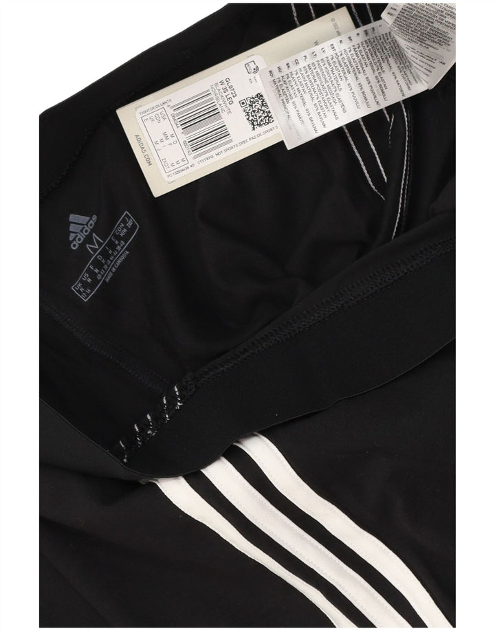 ADIDAS Dame Leggings UK 12/14 Medium Sort Bomuld