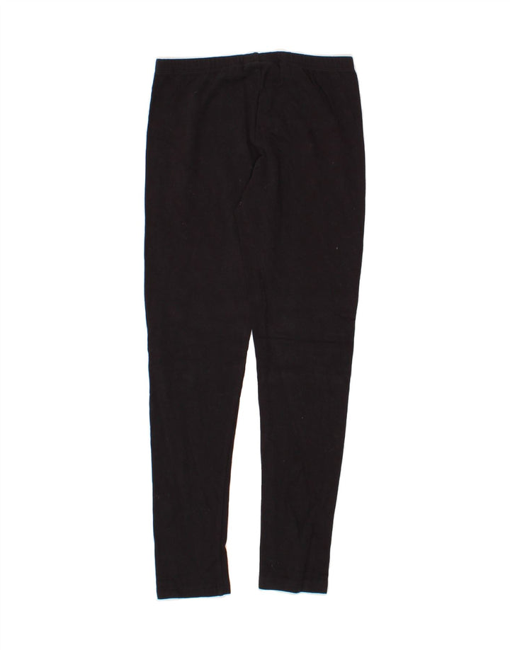 CHAMPION Girls Graphic Leggings 11-12 Years Large  Black Vintage Champion and Second-Hand Champion from Messina Hembry 