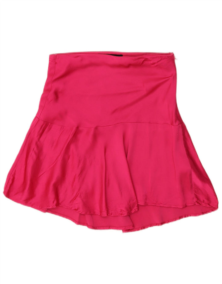 Zara Dame Mini-nederdel Small W26 Pink Viscose