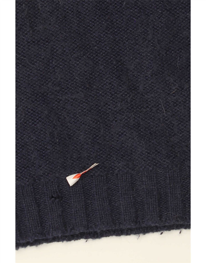 Armani Jeans Herre Button Neck Jumper Sweater 2XL Navy Blue