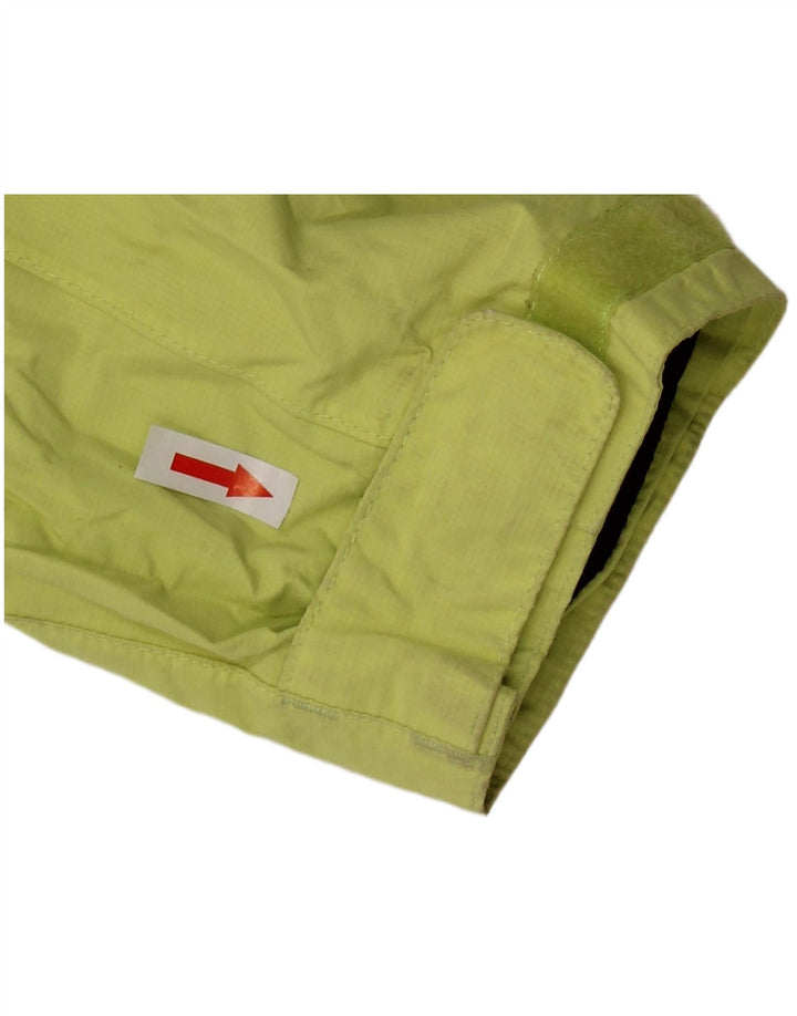 JACK WOLFSKIN Regnjakke med hætte til kvinder UK 18 XL Grøn polyamid
