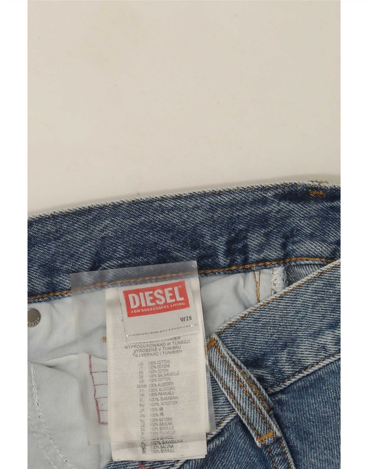 Diesel Dame Straight Jeans W26 L31 Blå Bomuld