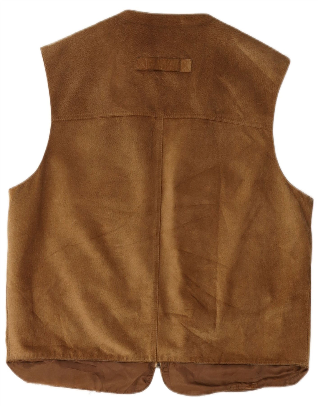 Vintage herre ruskind Utility Gilet UK 38 medium brunt læder