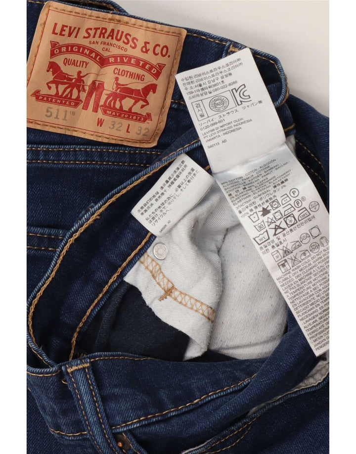 Levi's Herre 511 Slim Jeans W32 L32 Blå Bomuld