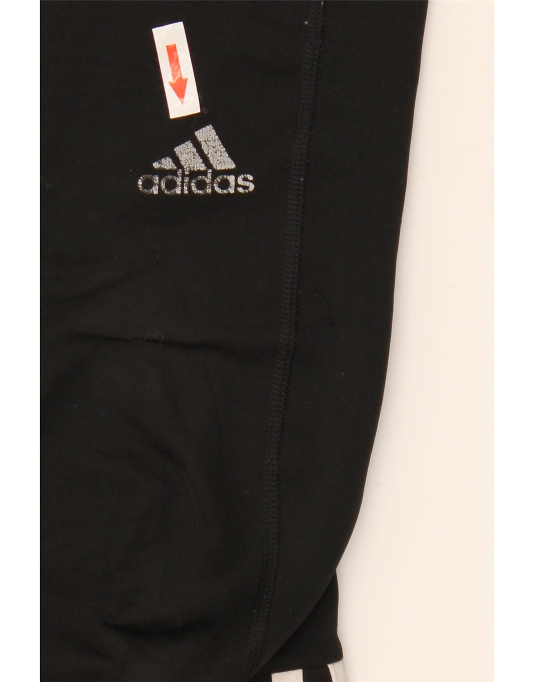 ADIDAS Womens Leggings UK 12/14 Medium Black Polyester