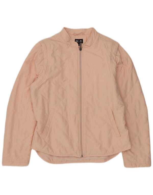 Adidas Quiltet jakke til kvinder UK 14 Medium Pink Polyester