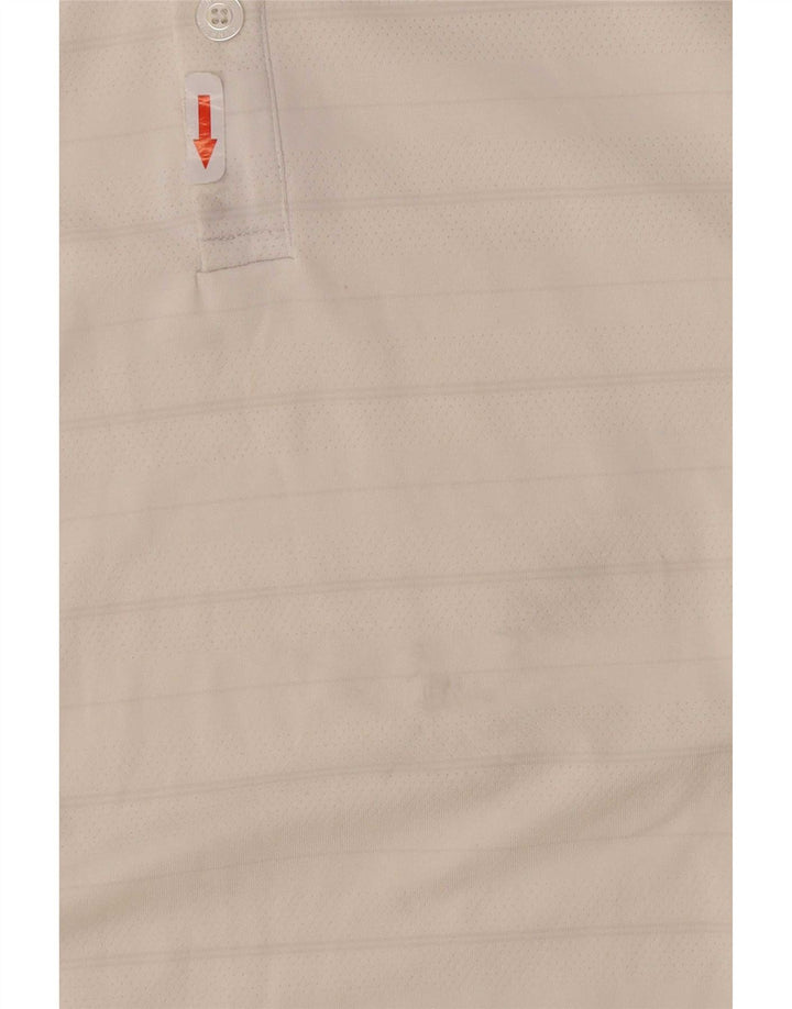 Nike Poloskjorte til mænd UK 47/48 2XL Hvidstribet polyester