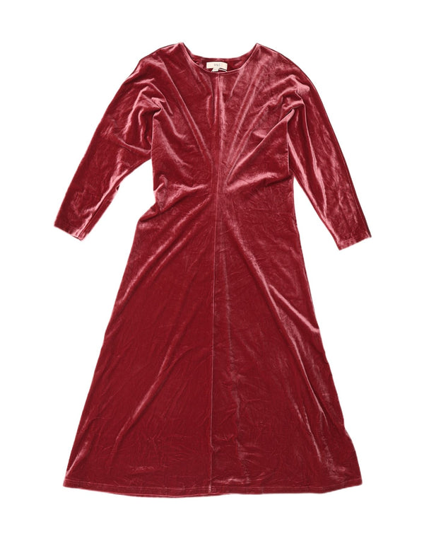 Marks & Spencer Dame 3/4-ærmet Maxikjole UK 14 Medium Burgundy