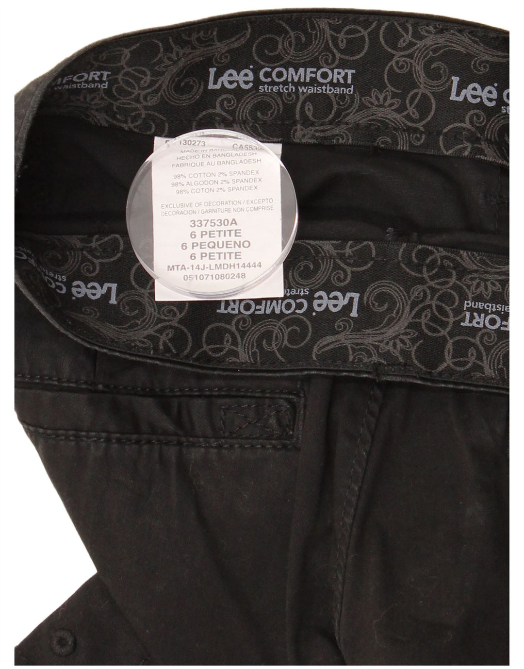 LEE Womens Cargo Bermuda Shorts US 6 Medium W30 Black Bomuld