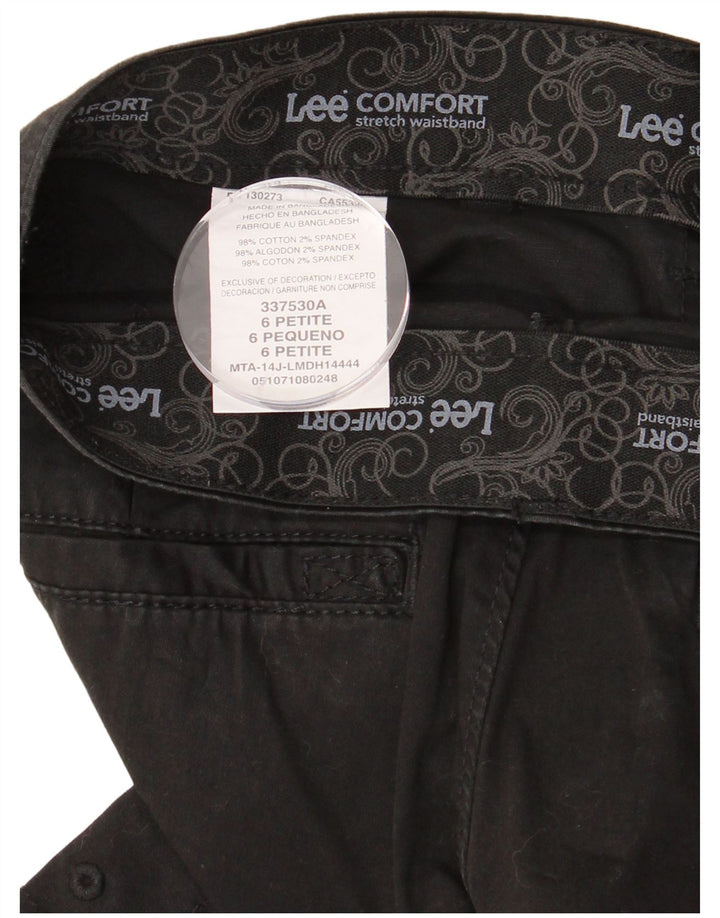 LEE Womens Cargo Bermuda Shorts US 6 Medium W30 Black Bomuld