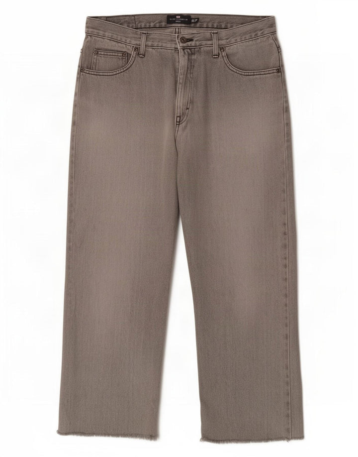 Marks & Spencer Herre Blue Harbor Capri Jeans W34 L23 Grå Bomuld