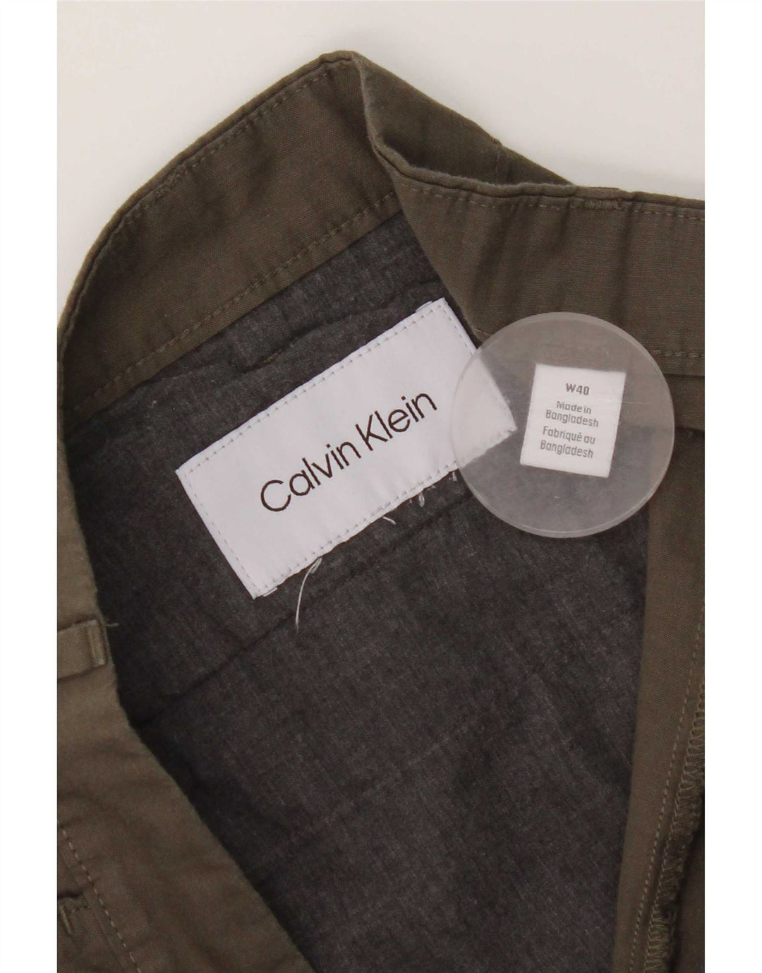 Calvin Klein Herre Chino Shorts W40 XL Khaki