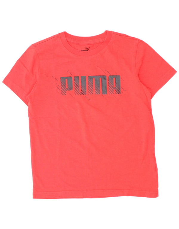 Puma drenge grafisk t-shirt top 9-10 år rød bomuld