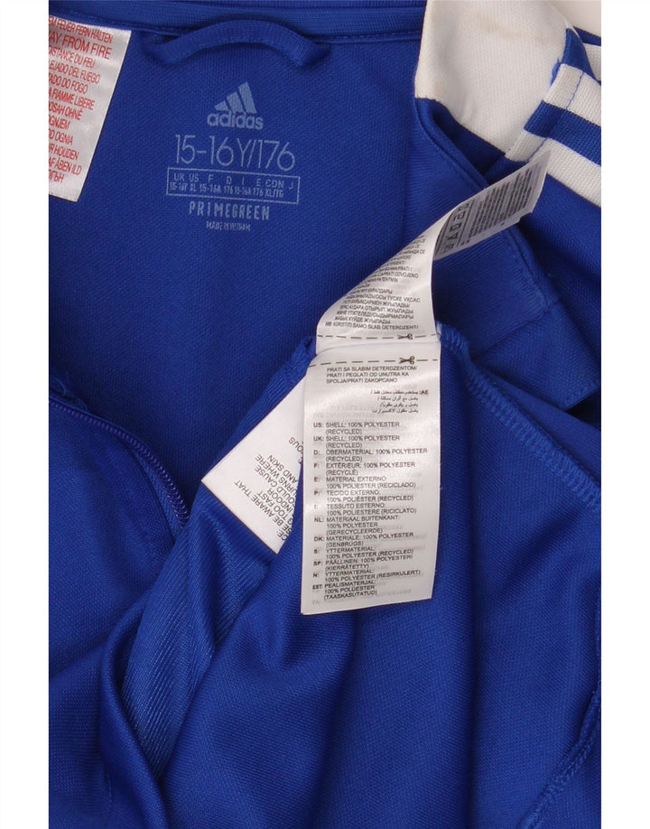 Adidas Boys Aeroready Tracksuit Topjakke 15-16 år Blå Colourblock