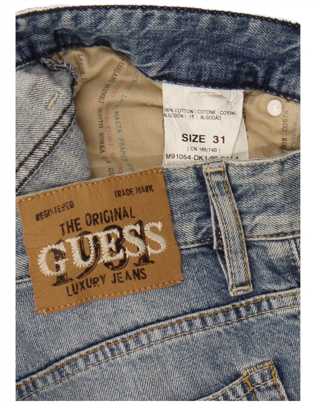 Guess lige damejeans W31 L34 blå bomuld