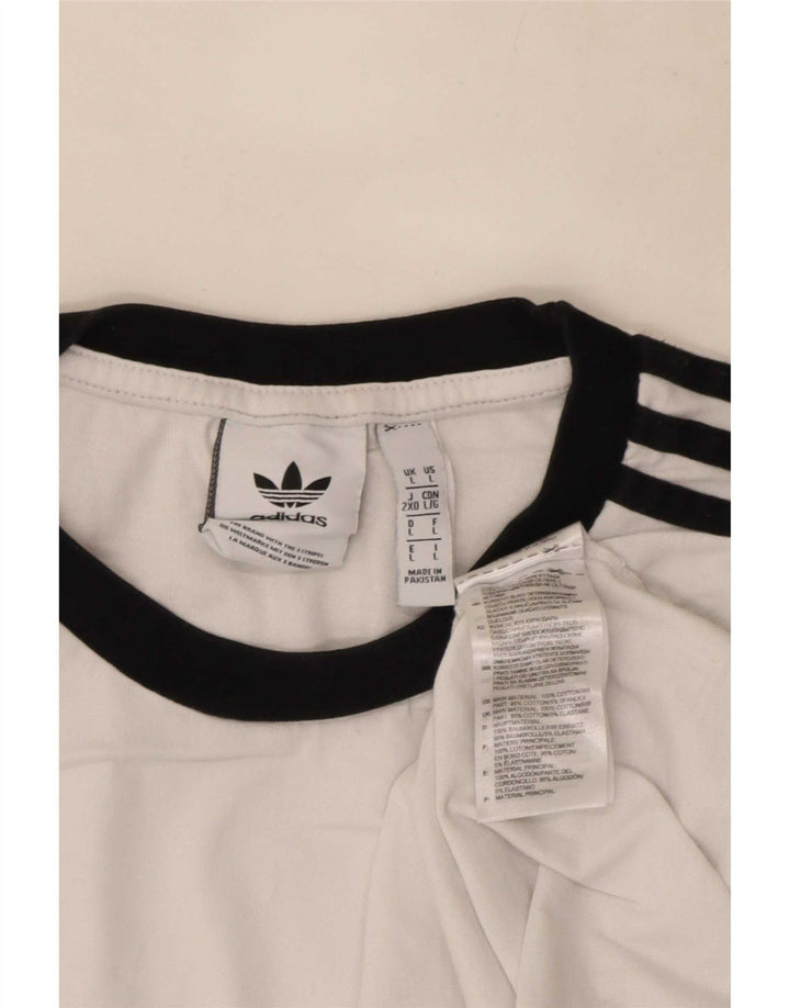 Adidas Herre Top Langærmet Stor hvid Bomuld