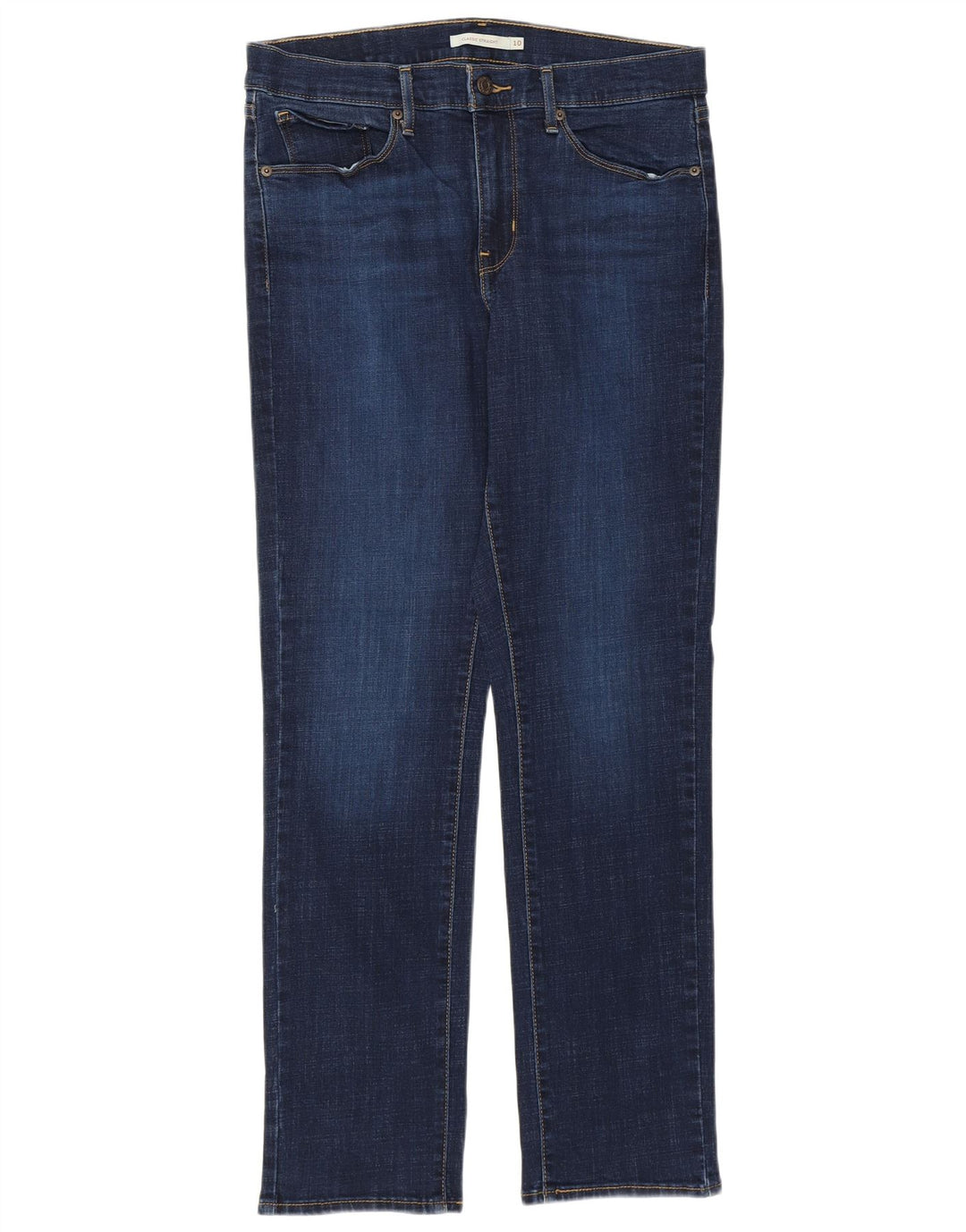LEVI'S Dame Classic Fit Straight Jeans US 10 Large W30 L30 Marineblå
