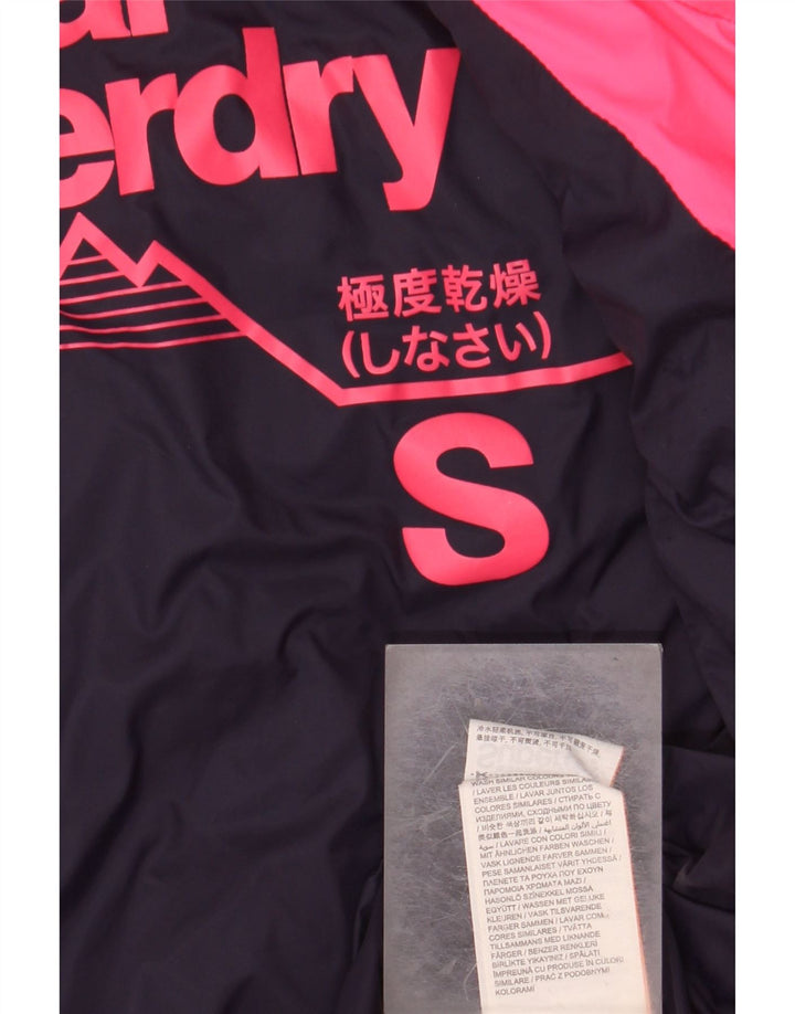 SUPERDRY Polstret hættejakke til kvinder UK 10 Small Pink Nylon