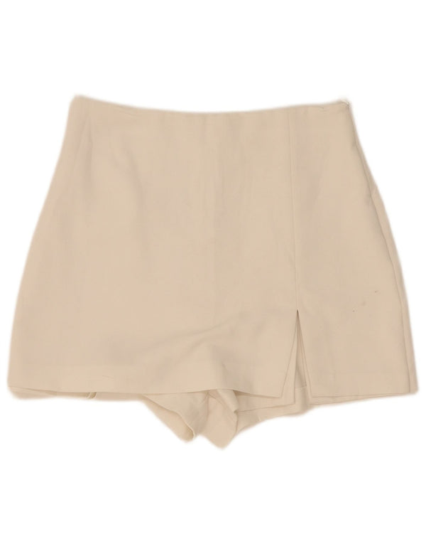 Zara Dame Skort Hot Pants Medium W28 Hvid