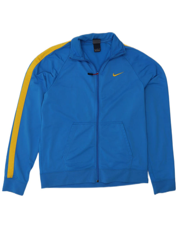 Nike Herre Regular Fit træningsdragt Topjakke Large Blue Colourblock Sports