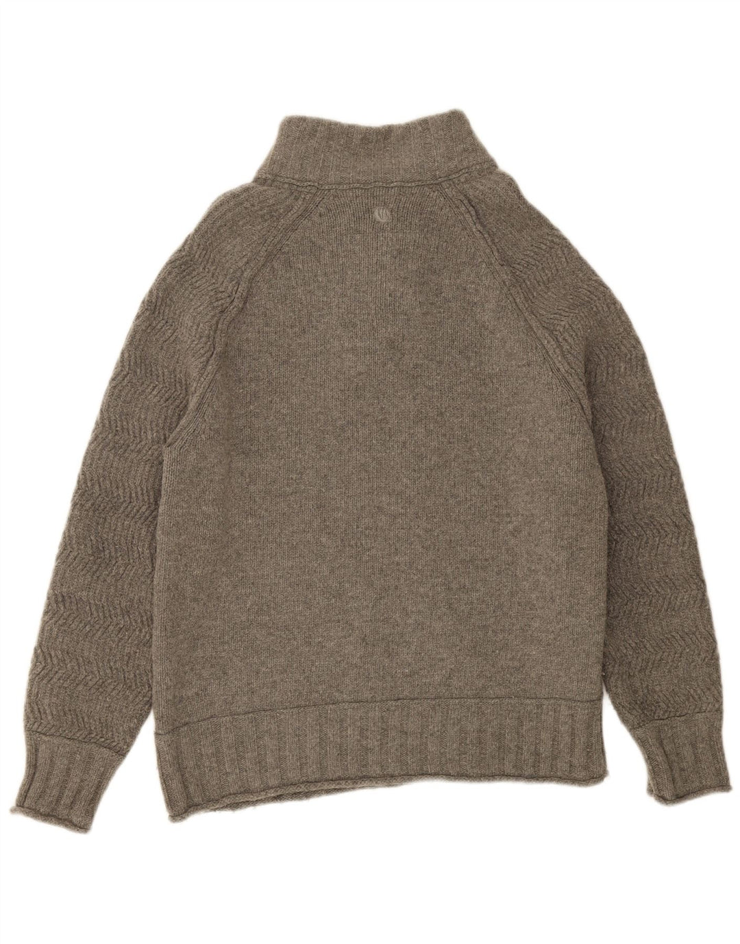 FED FACE Herre Button Neck Jumper Sweater 2XL Grå Sildebensuld