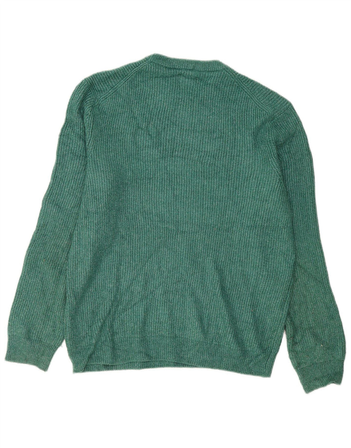 Marks & Spencer Herre sweater med rund hals, stor grøn polyamid