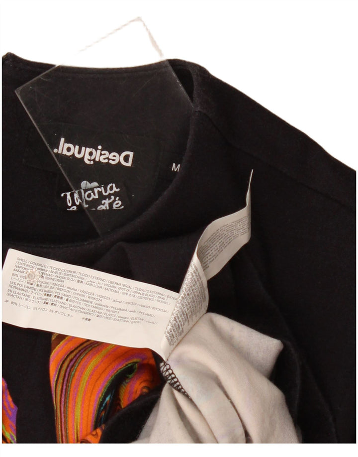 Desigual Kvinders Abstrakt Mønster Skede Kjole UK 12 Medium Sort