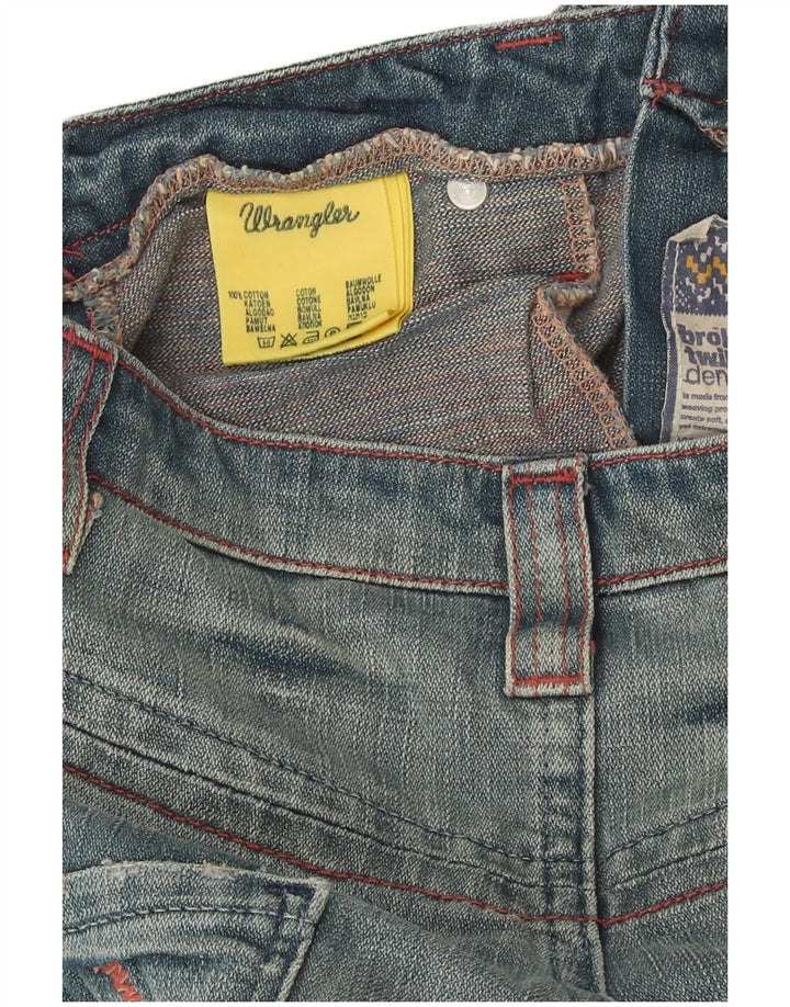 Wrangler Bermuda-denimshorts til kvinder W29 mellemblå bomuld
