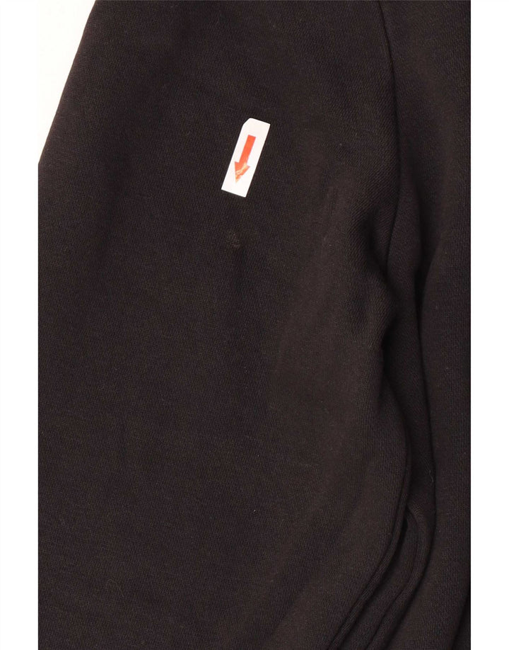 Tommy Hilfiger Herre Grafisk Zip Neck Sweatshirt Jumper Medium Sort Bomuld