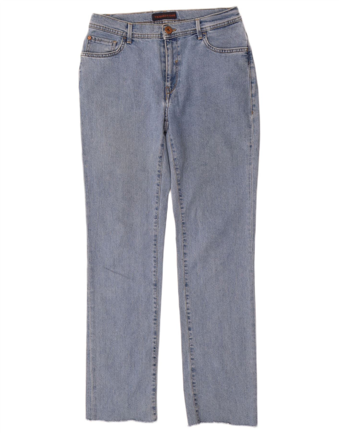 TRUSSARDI lige jeans til kvinder W28 L30 blå polyester