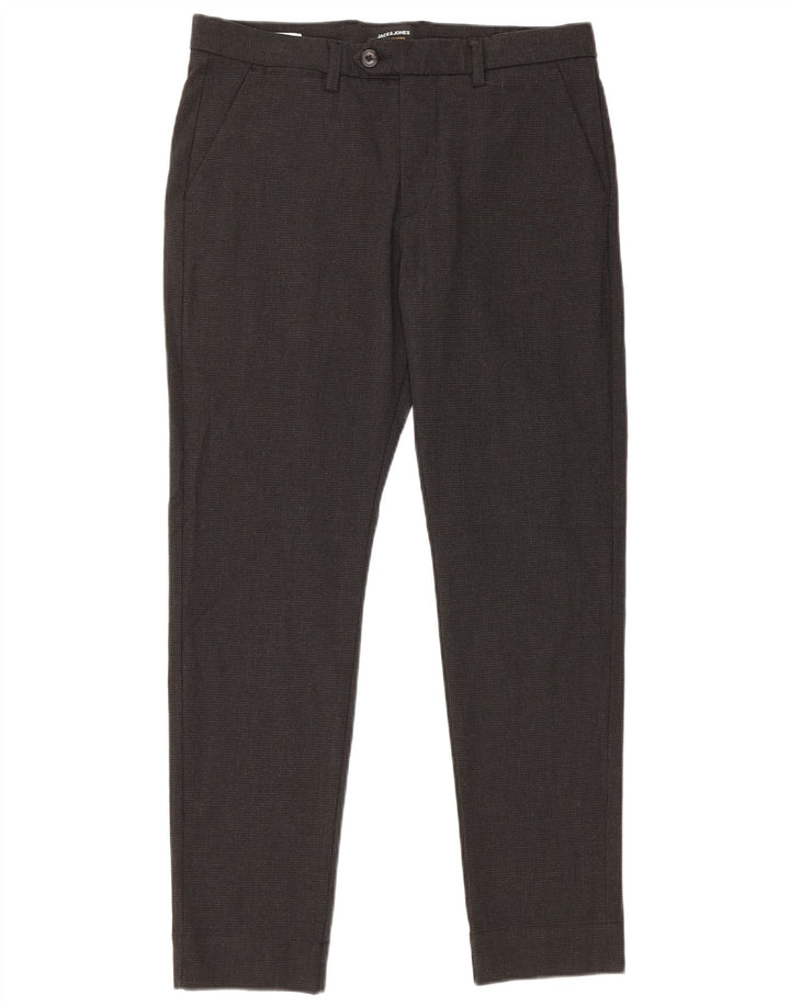 Jack & Jones Herre Slim Fit Casual Bukser W31 L30 Grå Houndstooth Moderne