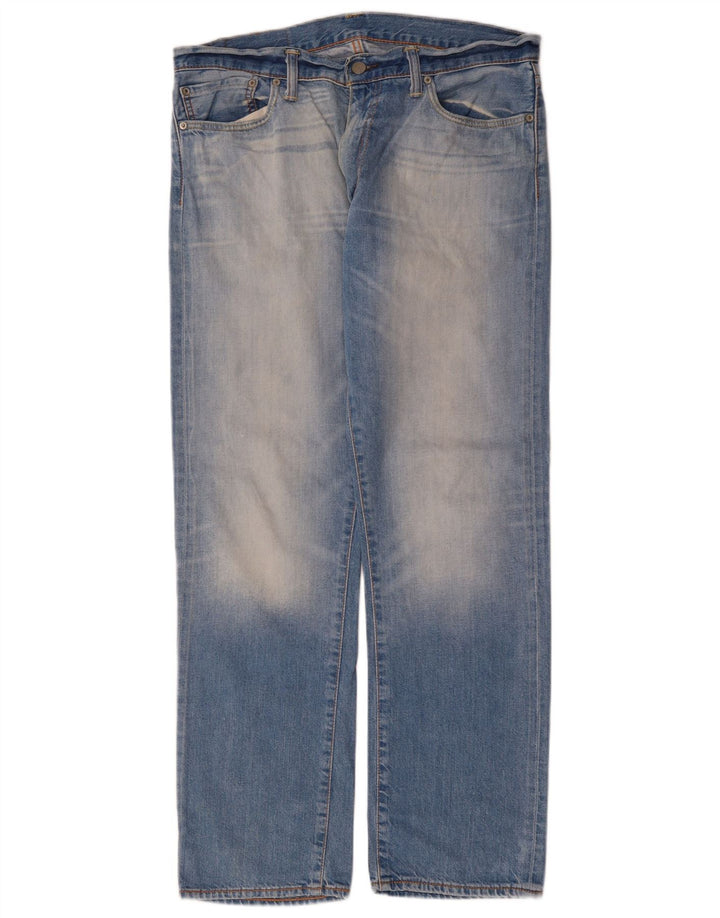 Levi's Herre 504 lige jeans W34 L32 blå bomuld