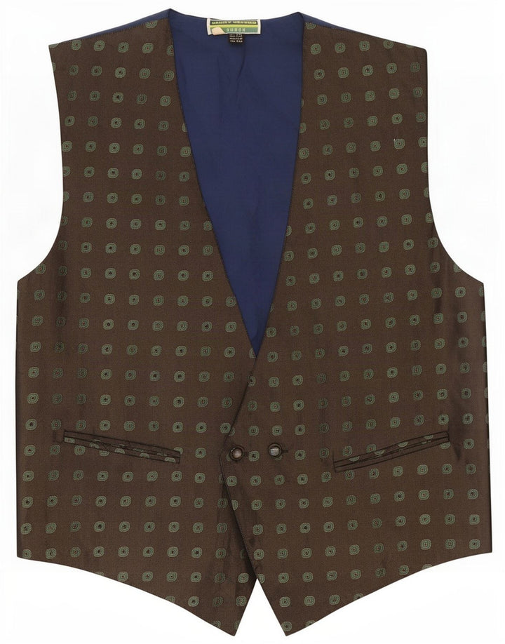 Vintage herrevest IT 50 Medium Khaki Geometric